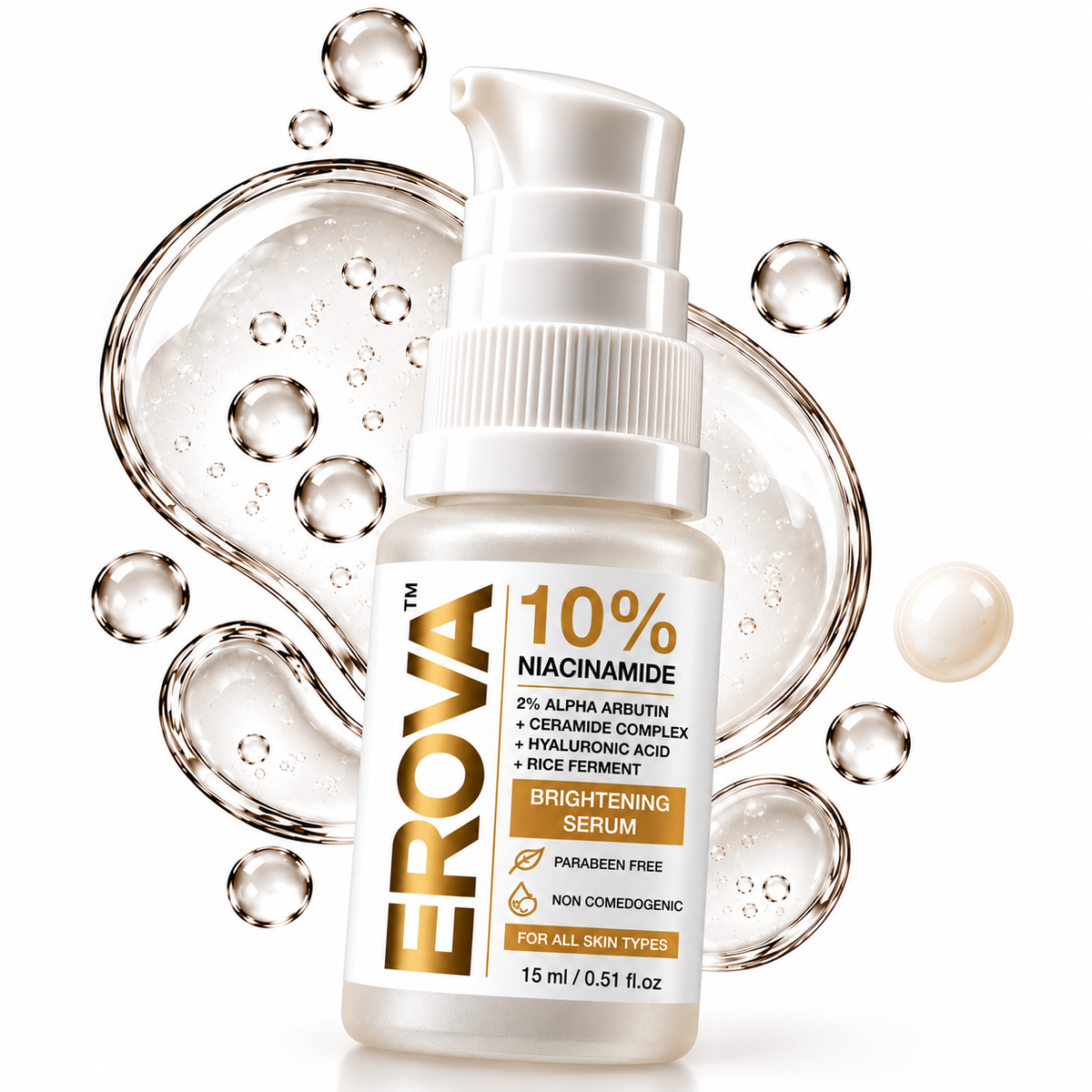 EROVA 10% Niacinamide Brightening Serum – 15 ml