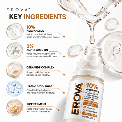 EROVA 10% Niacinamide Brightening Serum – 15 ml