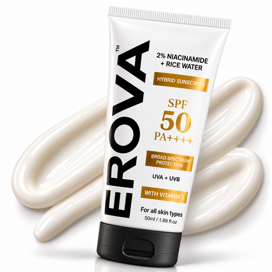 Sunscreen - SPF 50 PA++++ 2% | 2% Niacinamide & Rice Water With Vitamin E | UVA & UVB | Lightweight Gel | Non-Greasy Formula with New-Gen UV Filters | (50 g)