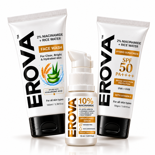 EROVA 3-Step Skin Ritual — Cleanse. Treat. Protect.