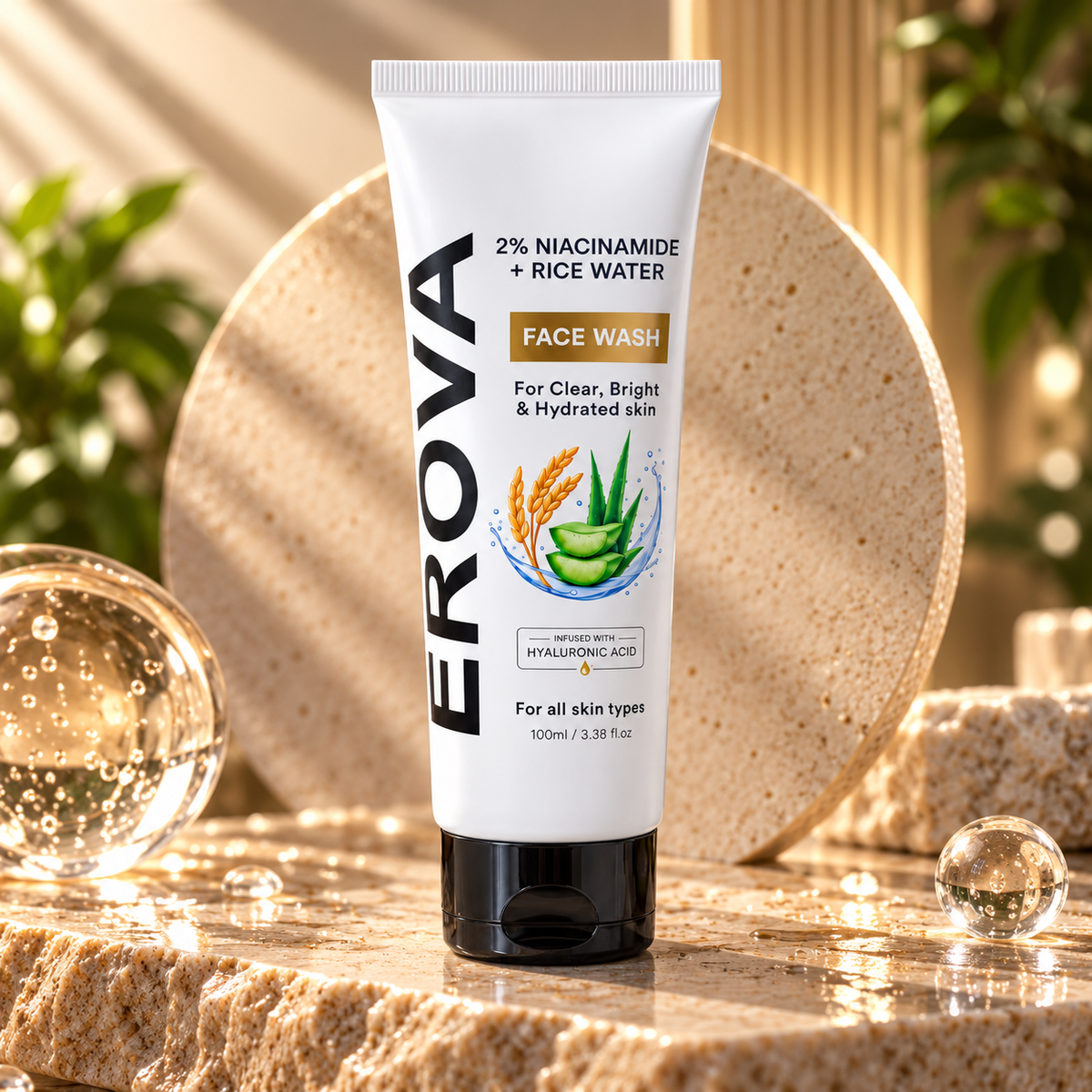 2% Niacinamide & Rice Water Face Wash For Clear & Bright Skin